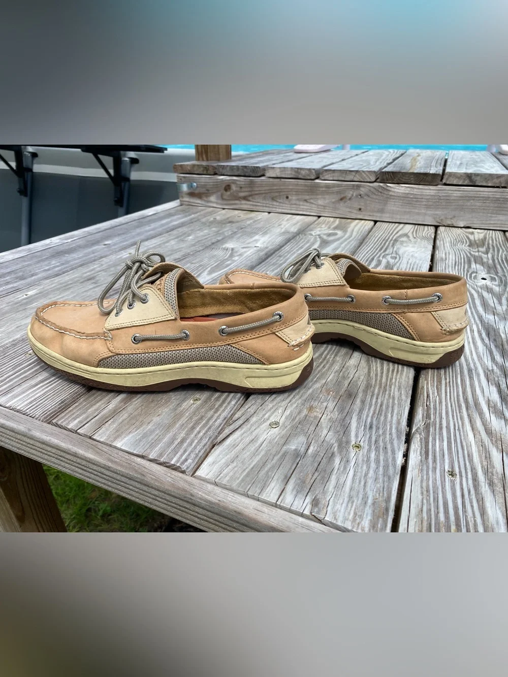 Sperry Light Brown/Tan Leather Boat Shoes